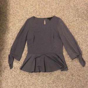 Banana Republic gray peplum blouse